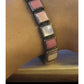 Sterling Silver Pink Shell & Stone Link Bracelet 7” WK 925 China 32.6g