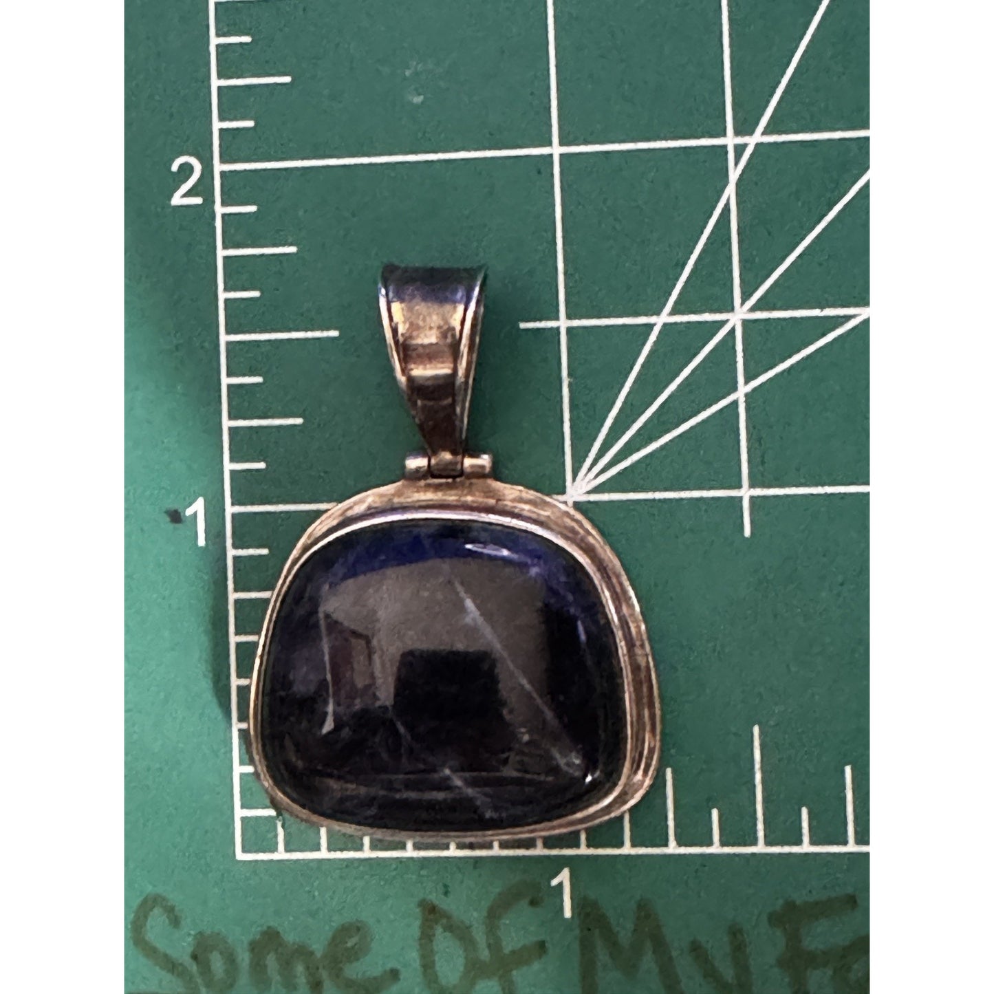 Vintage Silpada Sterling Silver 925 Large Blue Sodalite Pendant 16.1gr, 1.5”