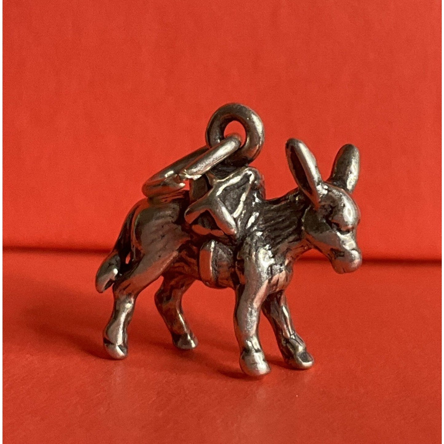 Vintage Sterling Silver Donkey Charm