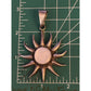Vintage Large Sterling Silver Celestial Sunburst Pendant 3” White Cabochon 24.4g