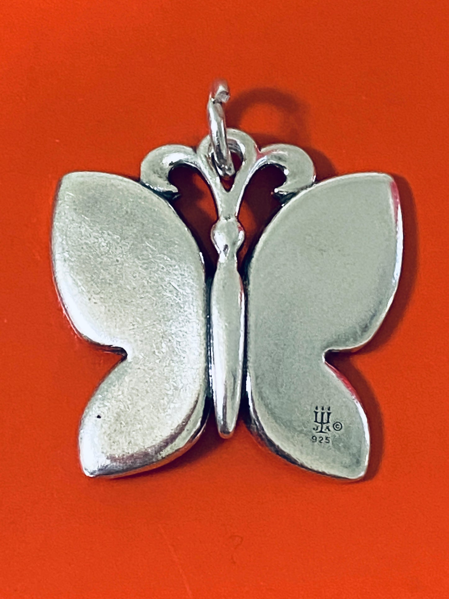 Preowned James Avery Retired Hard to Find Yellow Enameled Butterfly Pendant