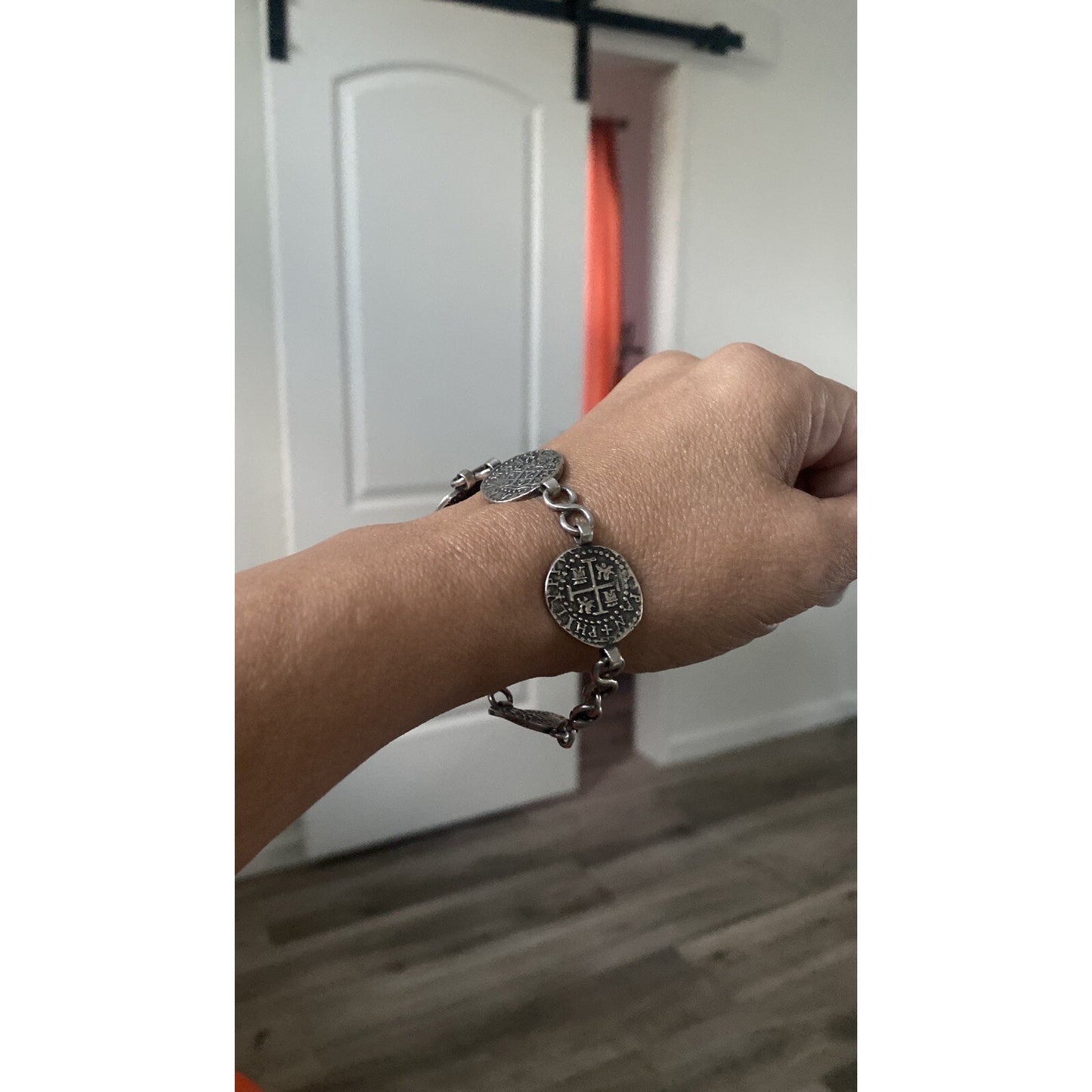 James Avery Retired HTF Rare Silver Pieces of Eight Bracelet
