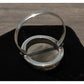 Vintage 800 Silver Cameo Mother Of Pearl Two Tone Twisted Ring Sz 6.75