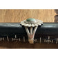 Vintage Sterling Silver Green Turquoise Ring Navajo Style Cluster Size 8