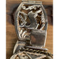 Vintage Sterling Silver Panel Bracelet Scenic Deer Floral Links