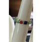 Peyote Bird Sterling Silver Multi Stone Ring Size 5 Inlay Band Colorful 925