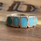 Vintage Sterling Silver Turquoise Inlay Band Ring Size 5 925 Southwestern
