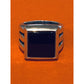 Pre owned James Avery Retired Silver Square Black Onyx Ring Size 6