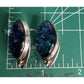 Vintage Jay King DTR Sterling Silver Dichroic Glass Statement Earrings 16g