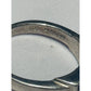 Vintage Michael Dawkins Sterling Silver Beaded Pebble Bar Ring Size 7.5 5g