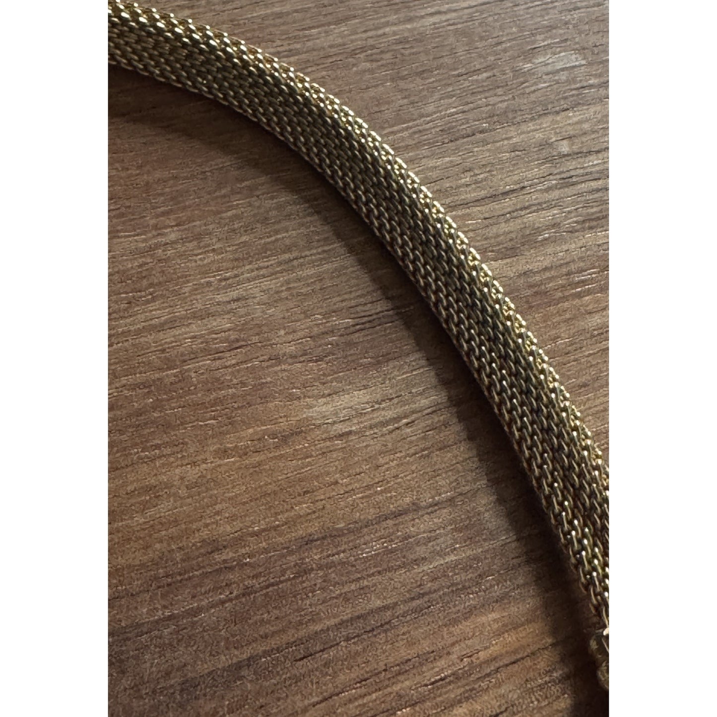 Vintage Monet Gold Tone Rare Mesh Collar Necklace Sculptural Statement Signed
