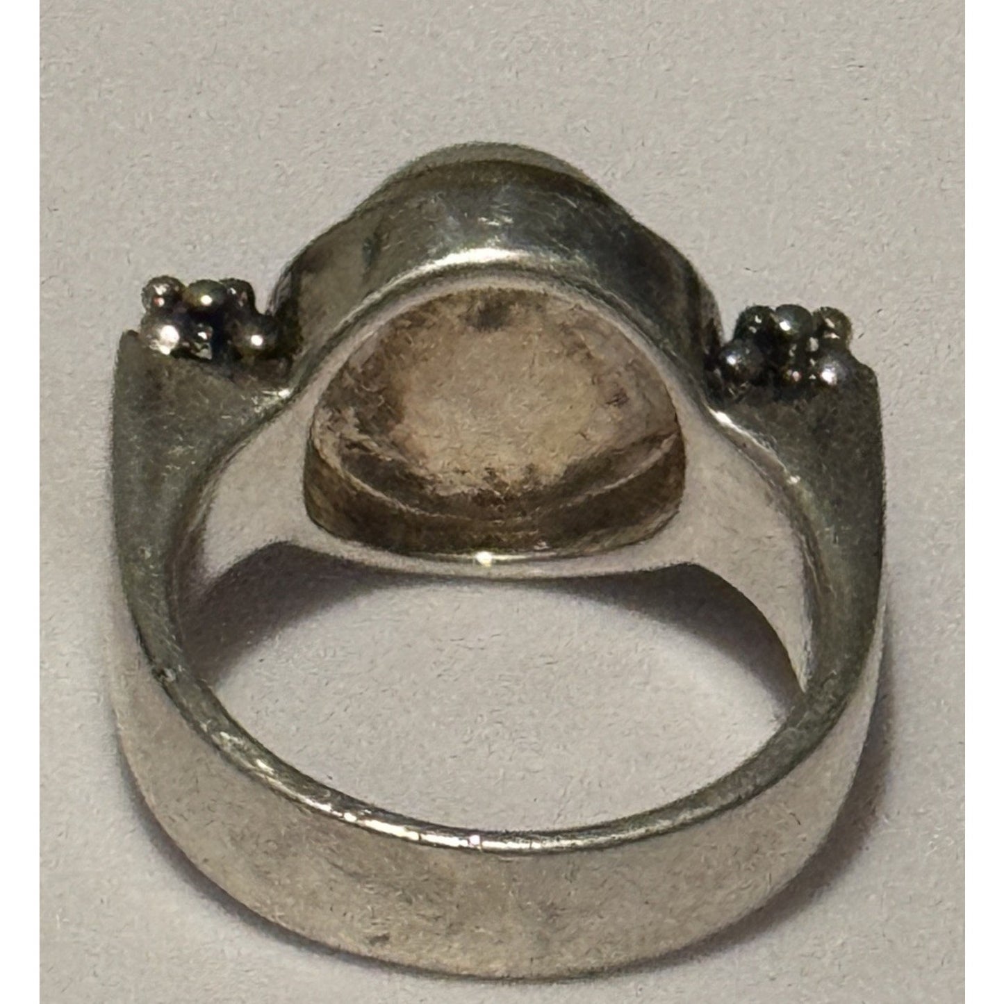 Vintage Michael Dawkins 925 14K Pearl Ring Sterling Silver & Gold Sz 8.5 13g