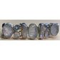 Vintage Sterling Silver Rainbow Moonstone Pearl Multi Gemstone Bracelet