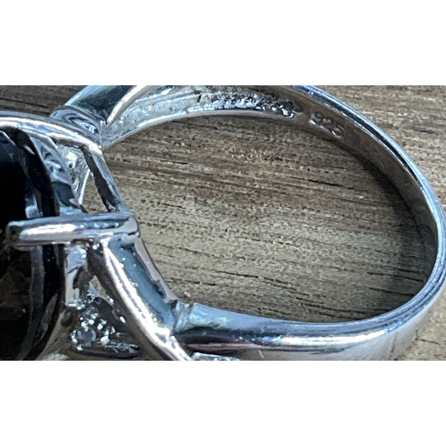 Vintage 925 Sterling Silver Smoky Quartz Statement Ring Size 7