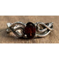 Sterling Silver Garnet Heart Infinity Ring 925 GSK Red Stone Ring Size 5