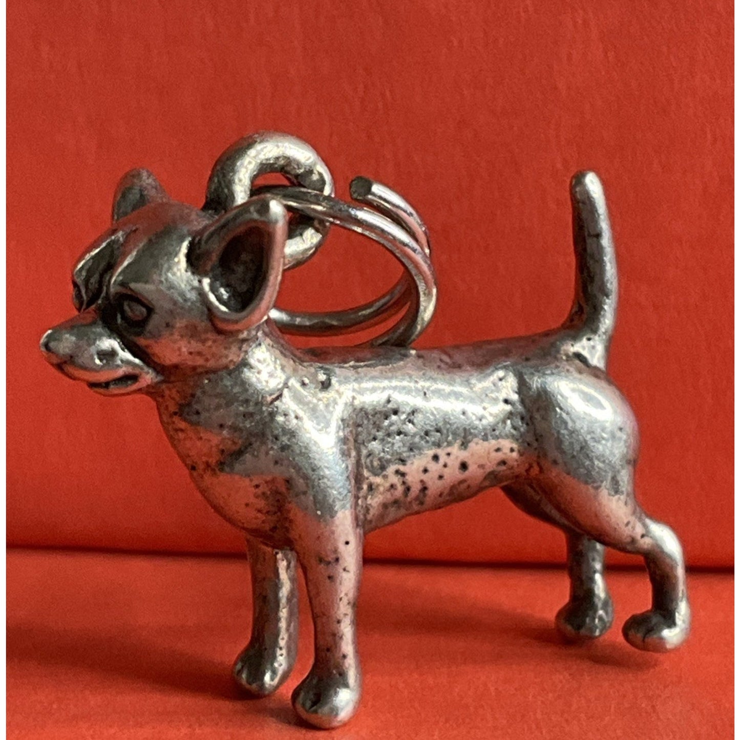 Vintage Sterling Silver Chihuahua Dog Charm