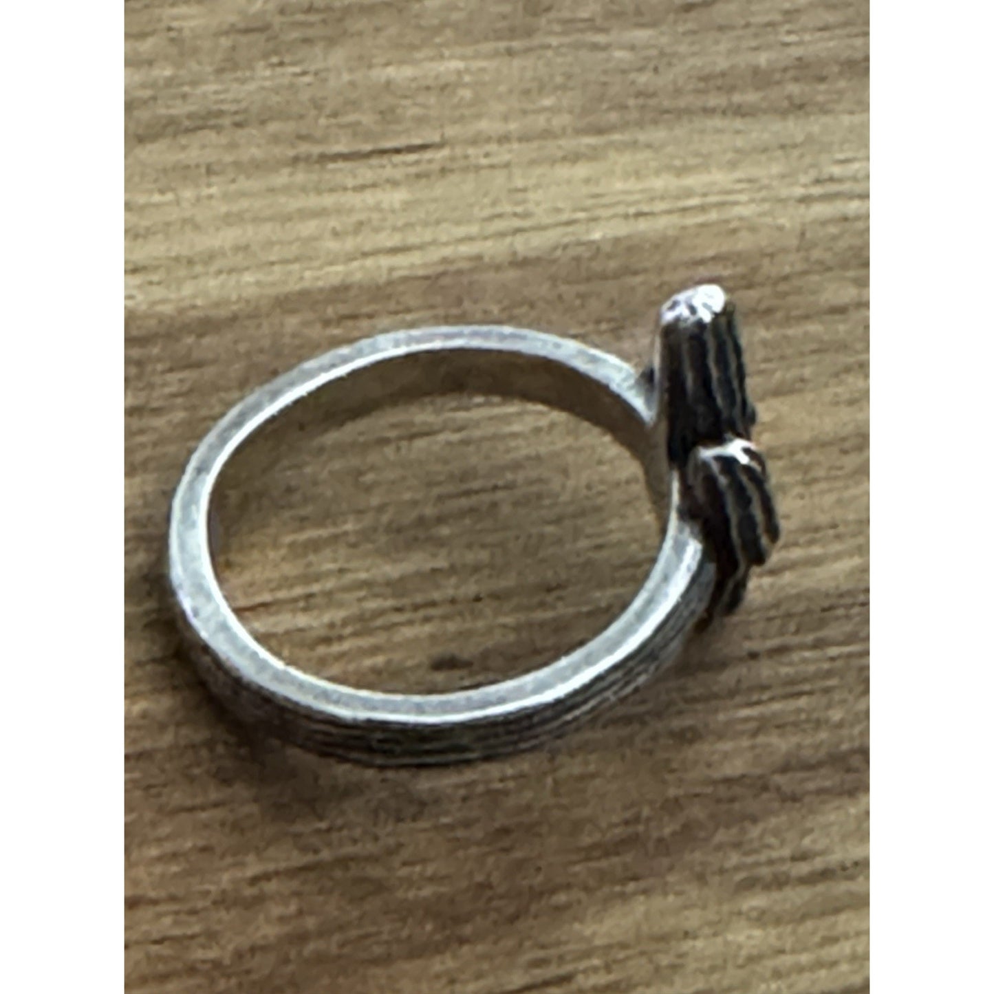 Pre owned James Avery RETIRED Sterling Silver and Bronze Cactus Blossom Ring Size 5.5