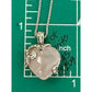 Vintage 925 Sterling Silver Rose Quartz Heart With Crystals and 17” Necklace