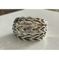 Sterling Silver Woven Vine Ring 925 Wide Band Openwork Celtic Style Size 8.5