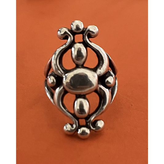 James Avery Retired Sterling Silver Glorietta Ring Size 9 Pre-Owned