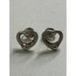 Vintage Tiffany & Co. Elsa Peretti Sterling Silver Open Heart Stud Earrings 925