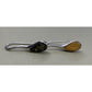 Sterling Silver Amber Yellow Cabochon Dangle Earrings Long Drop 4g