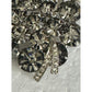 Vintage Weiss Smoky Gray Rhinestone Brooch & Earrings Demi Parure Mid Century