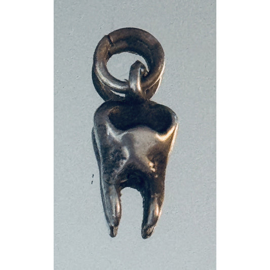 Vintage Sterling Silver 925 Tooth Charm Dental Tooth Fairy Tooth Charm