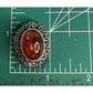 Vintage Baltic Amber Sterling Silver Oval Filigree Brooch Pin Victorian Art Deco