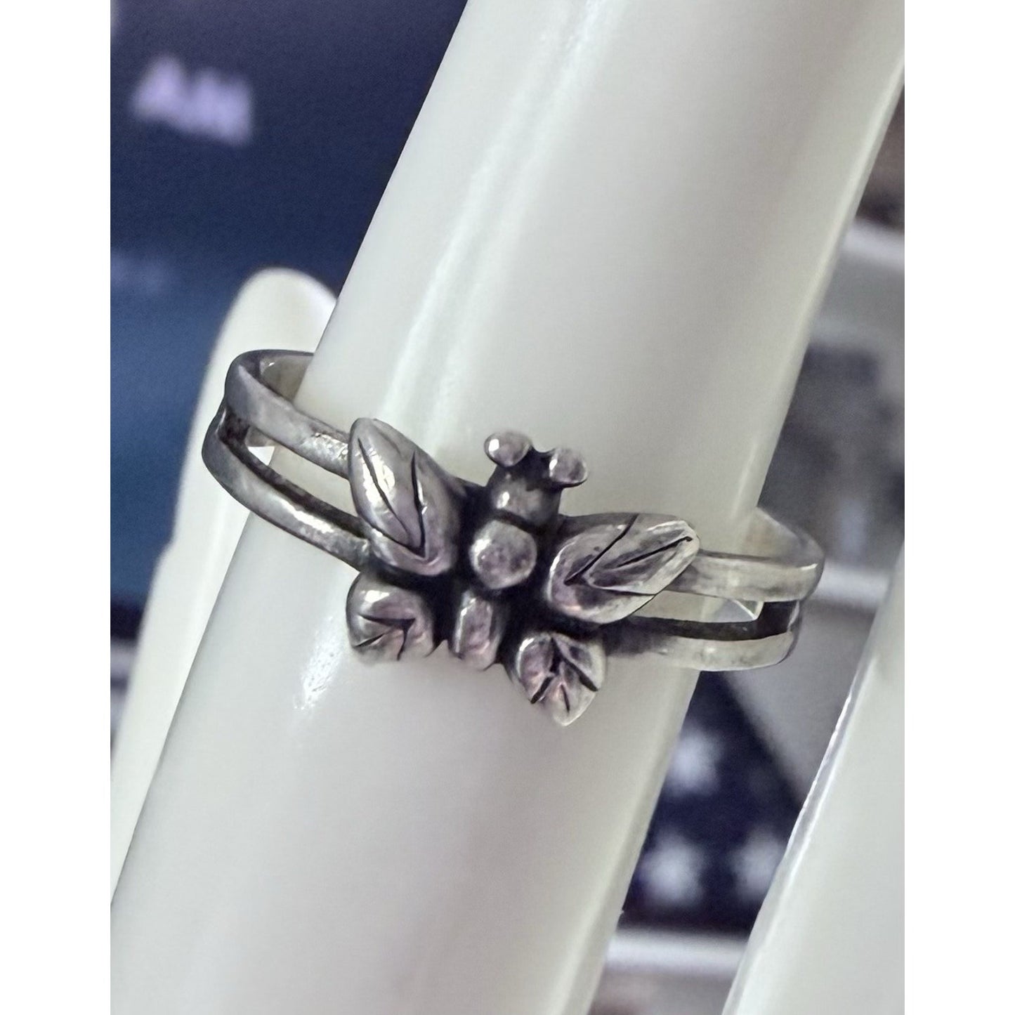 Vintage Charles Miller Sterling Silver Butterfly Ring Signed 925 © CM Size 7