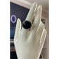 925 Sterling Silver Black Onyx Ring Thailand Octagon Signet Style Size 8