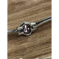 Vintage Pink Tourmaline Sterling Silver 5 Stone Link Bracelet 7.5” 90s - Y2K