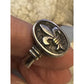 Vintage Ann King 925 Sterling Silver Fleur De Lis Ring w/ 18K Gold Accents 7.5