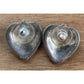Vintage Sterling Silver Heart Stud Earrings Southwestern Style 925 Boho 7.2gr