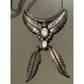Vintage Navajo Sterling Silver Pink Conch Dangle Feather Necklace Signed S Cline