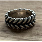 James Avery Retired Sterling Silver Double Braided Rope Ring Size 6.5