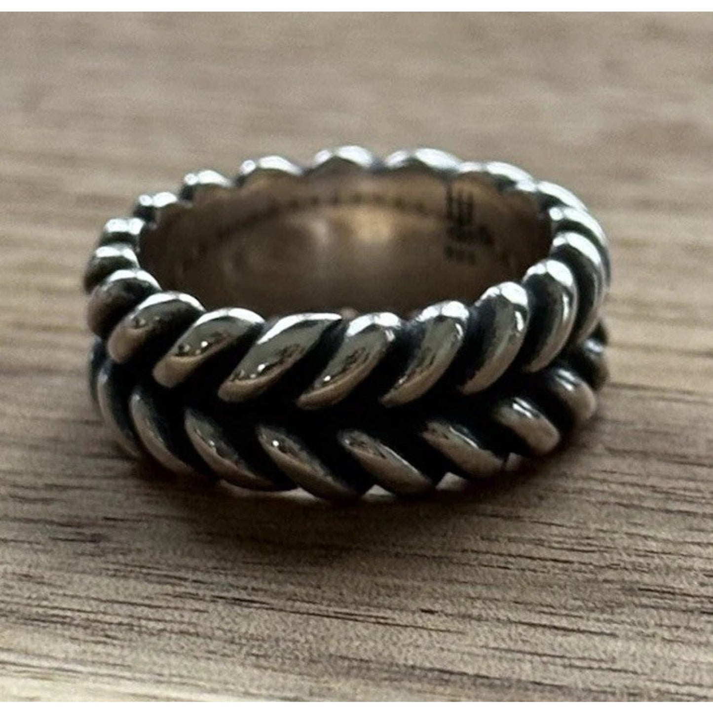 James Avery Retired Sterling Silver Double Braided Rope Ring Size 6.5