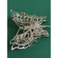 Vintage Monet Butterfly Brooch Silver Tone Filigree Insect Pin Signed 1970s