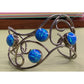 Mexico 925 Sterling Silver Blue Opal Wide Scroll Cuff Bracelet 31g
