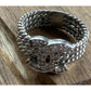 Sterling Silver CC Ring 925 CZ Pave Interlocking Ring Size 6