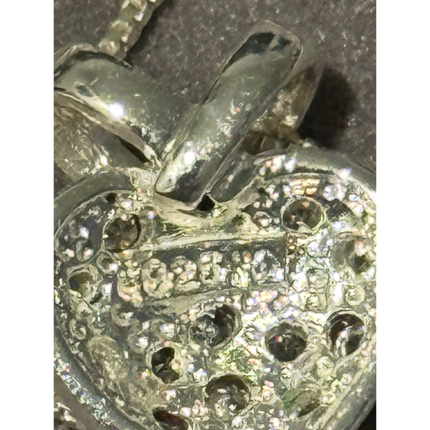 Sterling Silver 925 Pave CZ Heart Pendant w/ 925 Italy Box Chain Necklace