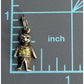 Vintage Sterling Silver Little Boy W/ August Green Rhinestone Birthstones Charm