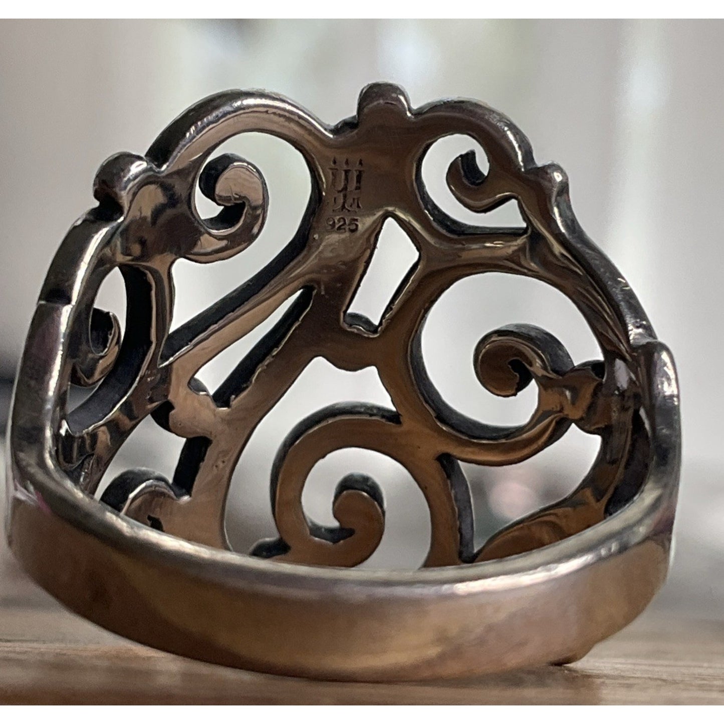 Retired James Avery Open Sorrento Sterling Silver Ring Size 8