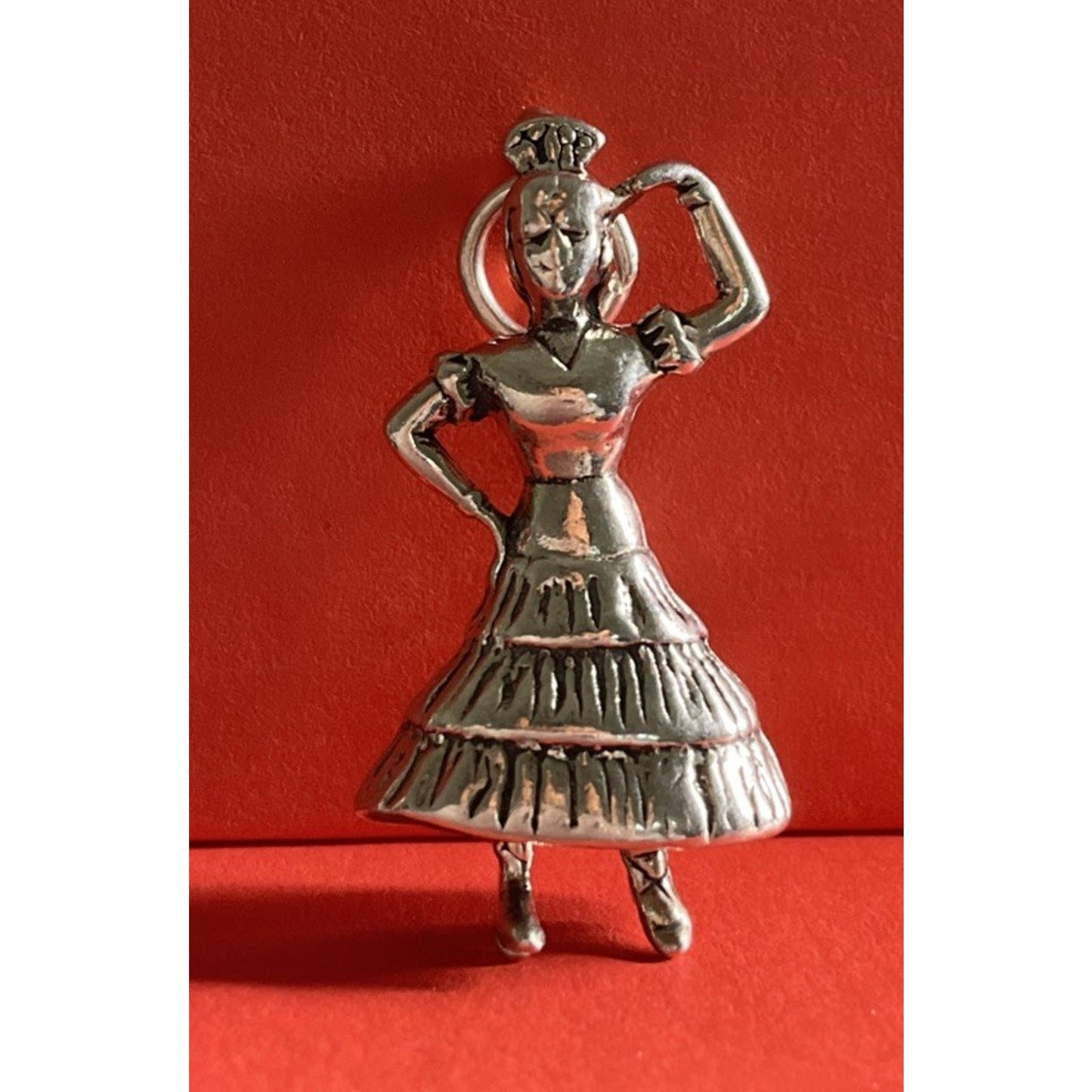 925 Sterling Silver Flamenco Dancer Charm