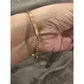 Michael Kors Rose Gold Pave Crystal MK Circle Hinged Adjustable Bracelet