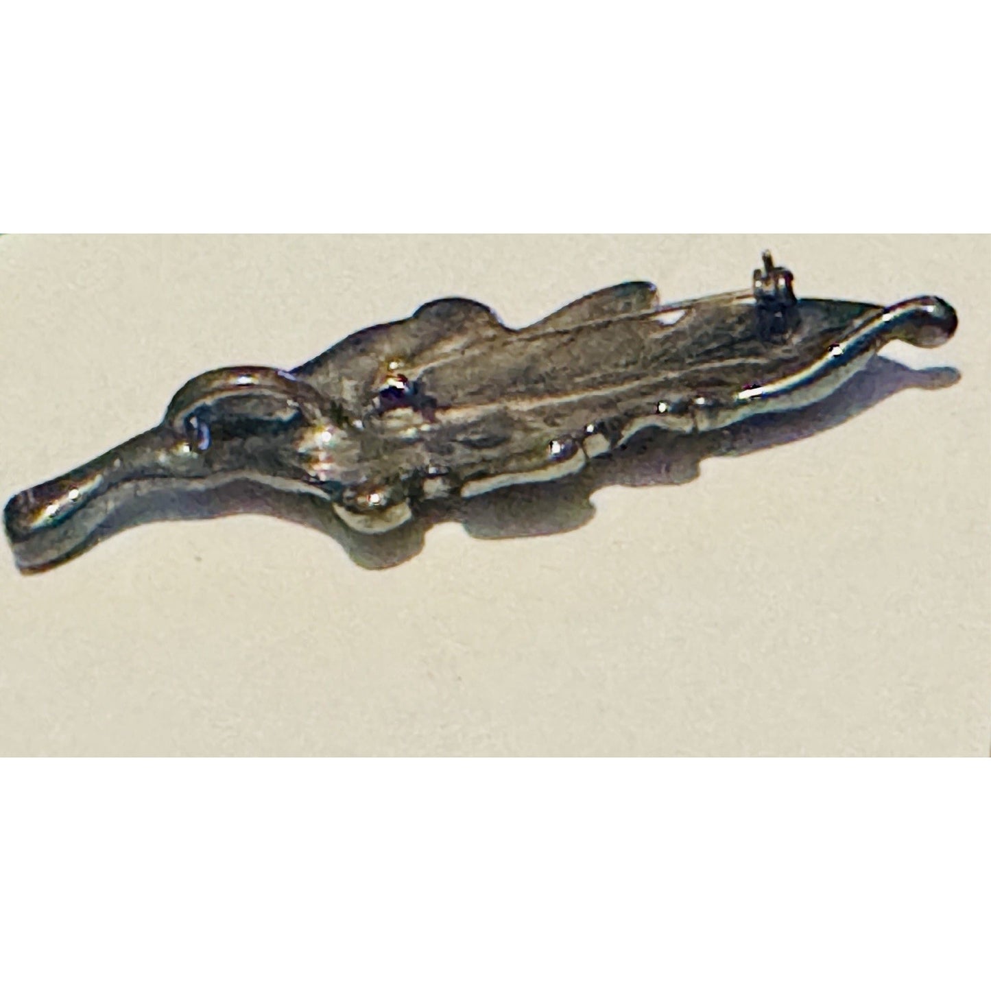 Vintage ATI Thailand Sterling Silver 925 Leaf Brooch Pendant 3” Botanical 9.6g