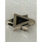 Pre owned James Avery RETIRED RARE Sterling Silver Star of David Slide Pendant Oxidized 7g