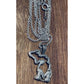 Michigan State Wolverines Sterling Silver Pendant and 17” Necklace