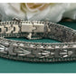 Vintage 925 Sterling Silver Arrow Geometric 70-80s Wide Bracelet 8” 40g