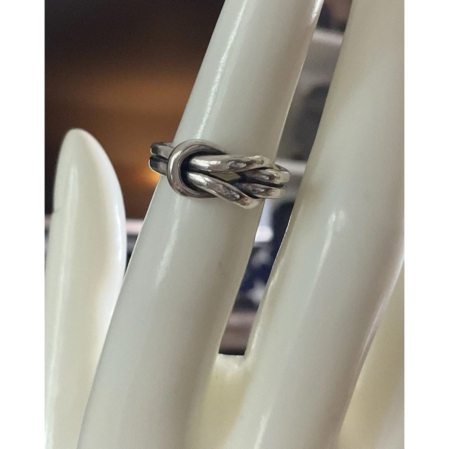 Sterling Silver Knot Ring Love Knot Band Minimalist Infinity Ring Size 5.5